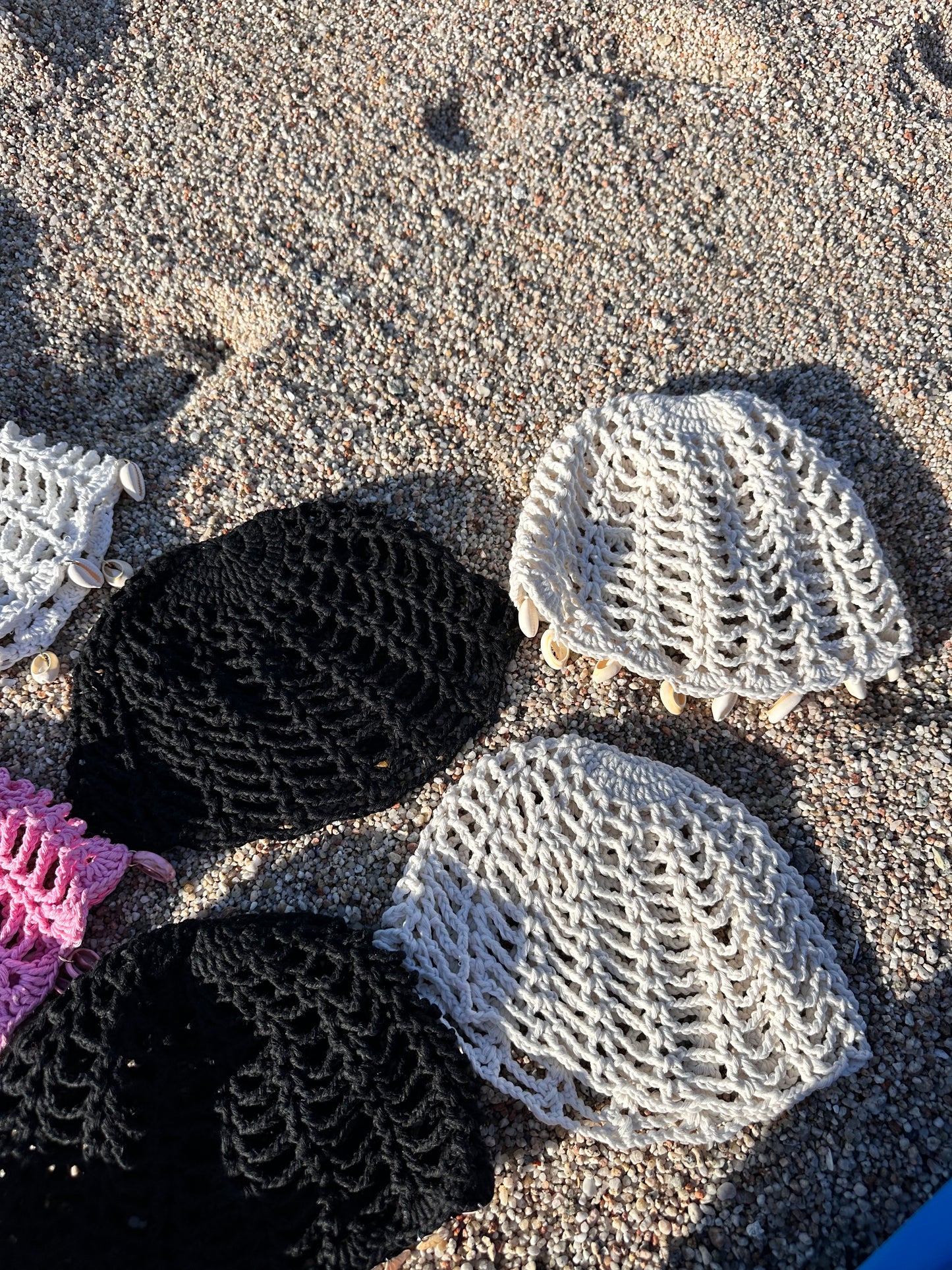 crochet mesh hat